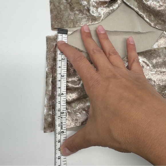 Mommy and Child Matching Grey Velvet and Rose Gold - Picture 9 of 9